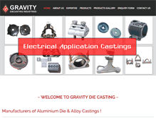 Tablet Screenshot of gravitydiecasting.com