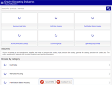 Tablet Screenshot of gravitydiecasting.net